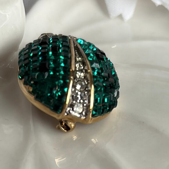 CAROLEE (RARE!) RHINESTONE LADYBUG BROOCH - Picture 8 of 10